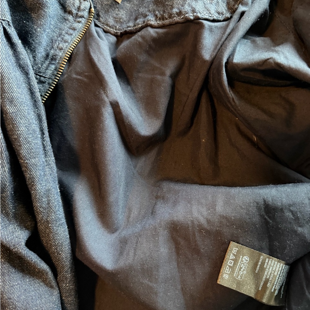 NWT Anthropologie Denim Bubble Bomber Jacket Size L - Picture 8 of 8